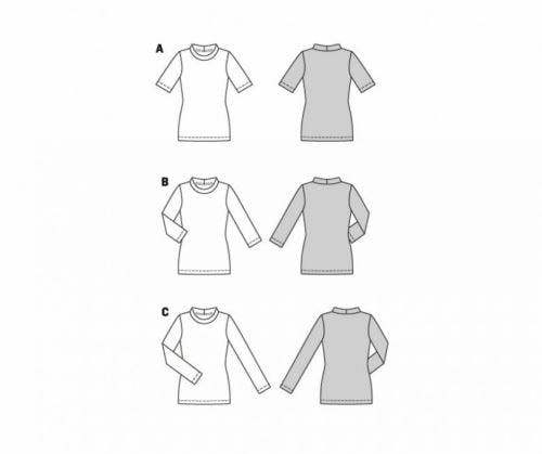 Burda Sewing Pattern 5876 Tops For Women, 8-22 (34-48) - Easy