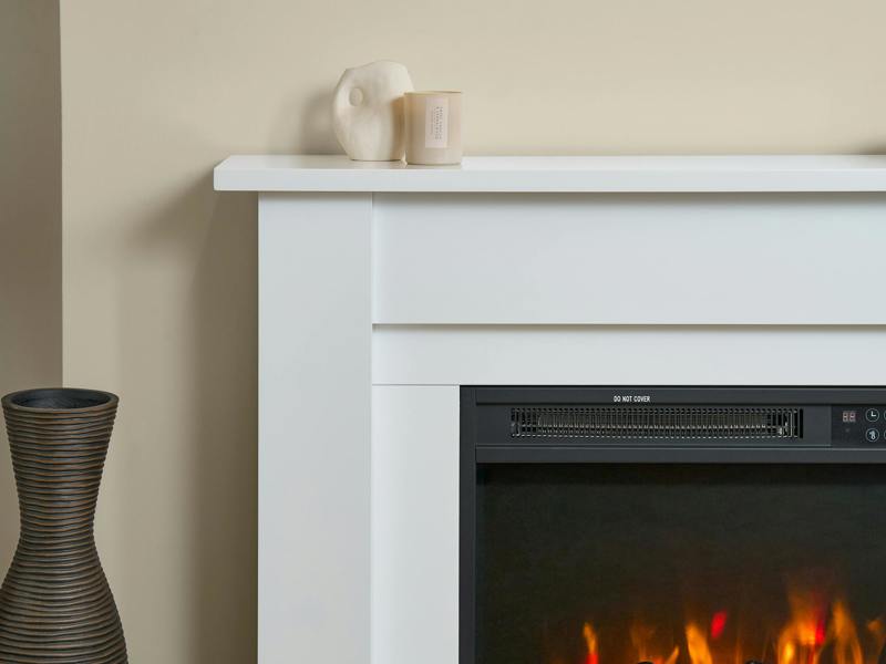 Sureflame Banbury Electric Fireplace Suite in White, 43 Inch