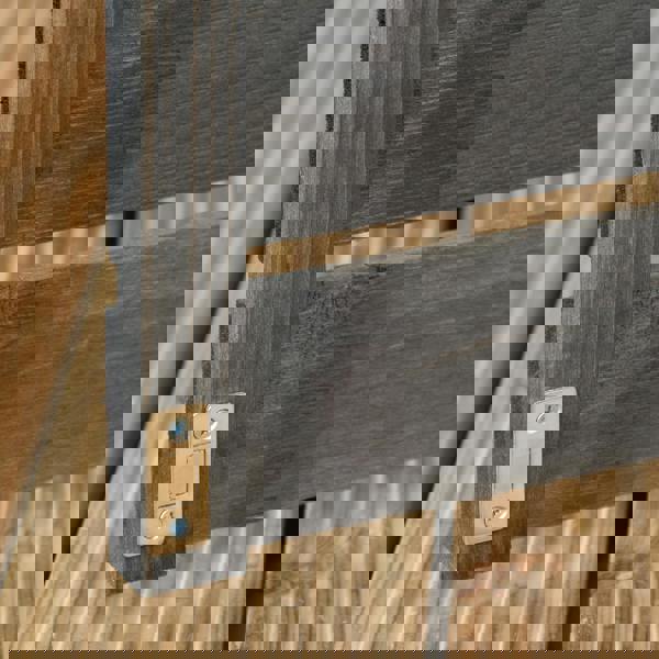 Samuel Alexander 1.43m x 1.16m Outdoor Wooden Garden Double Wheelie Bin Store Storage for 2 Bins in Dark Grey