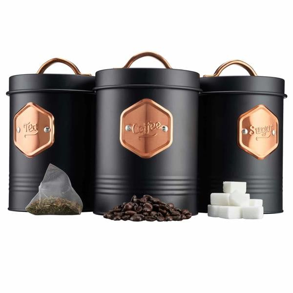 Cooks Professional 3 Kitchen Storage Set | Black / Copper