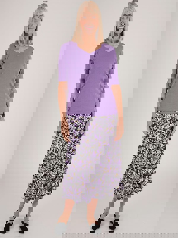 TIGI-Wear Impressionist Floral Skirt - Short