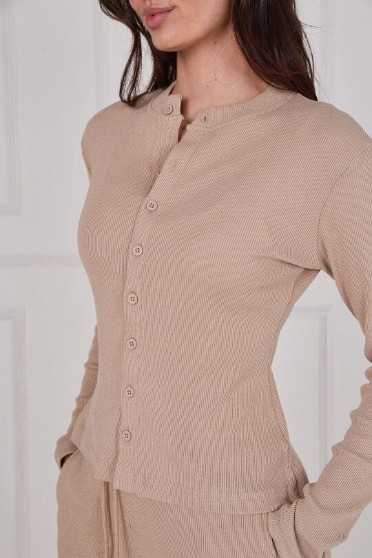 Ribbed Button-Up Co-Ord Set