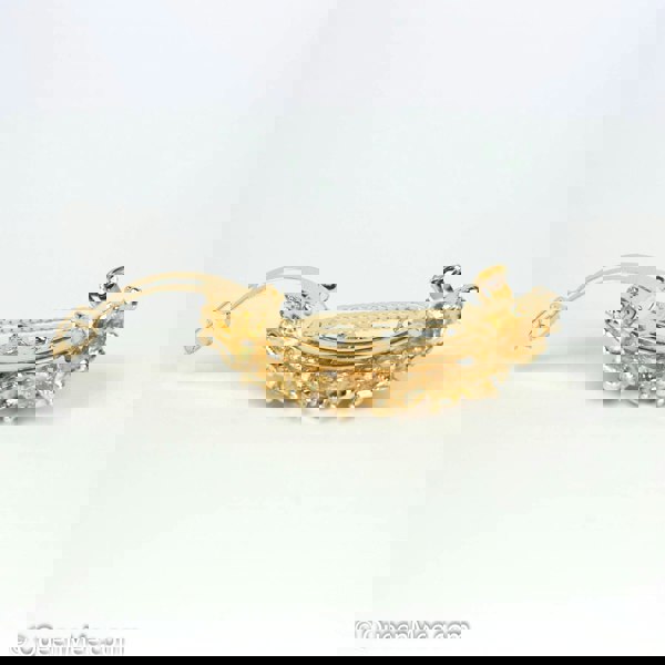 vintage hair accessory gold clasp open