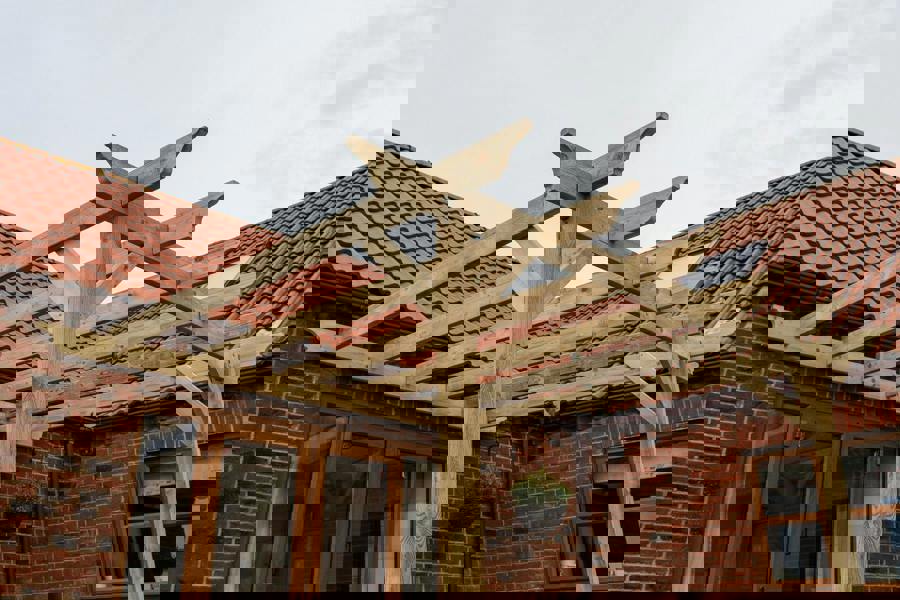 Arbor Garden Solutions Wall Mounted Wooden Pergola Kit - Orchid Design