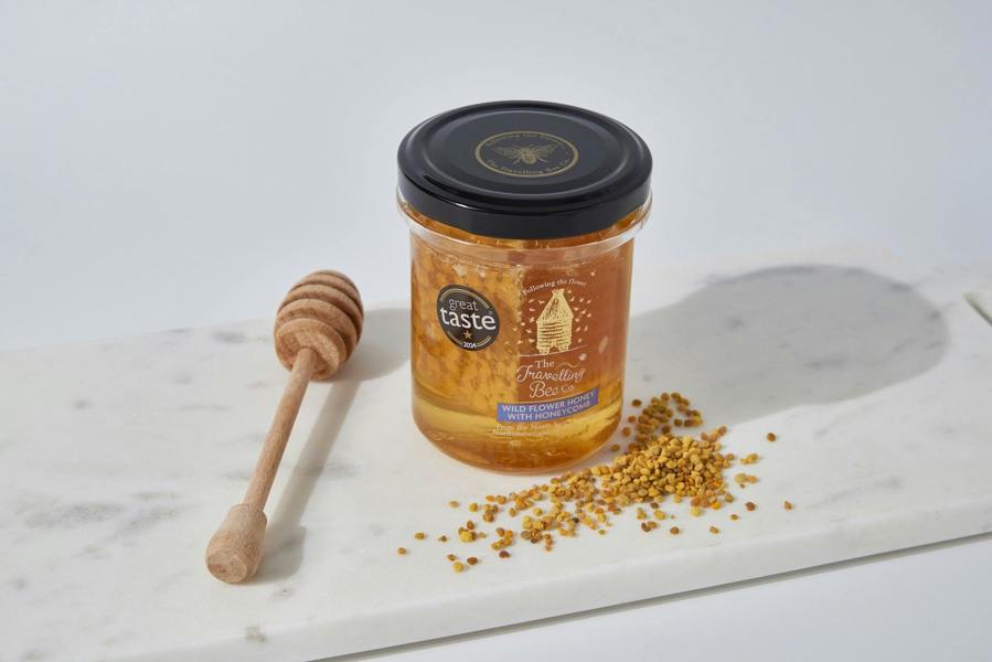 The Travelling Bee Co. Wild Flower Honey with Honeycomb