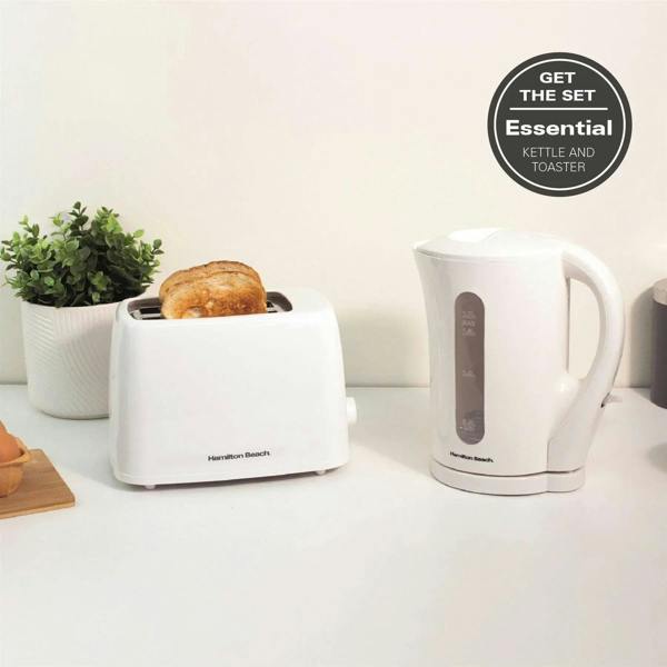 Hamilton Beach Essential 1.7L Plastic Kettle - White - Hamilton Beach UK