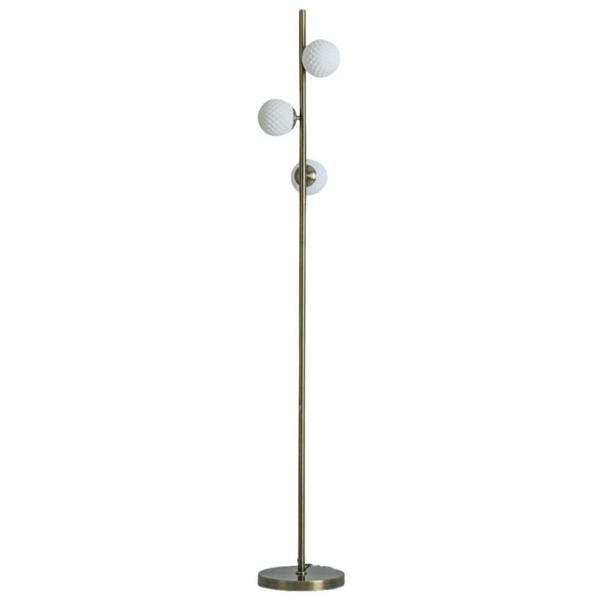 Lior 3-Light Antique Brass Floor Lamp