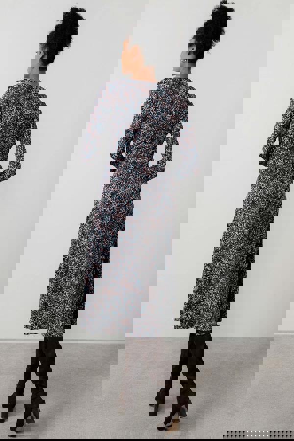 Lily & Me Rose Floral Print Wrap Dress Chocolate