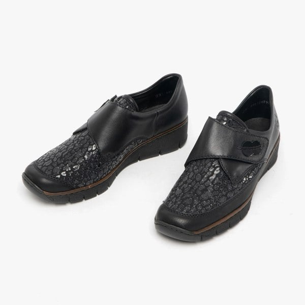 Rieker 537C0-00 Womens Shoes - Black