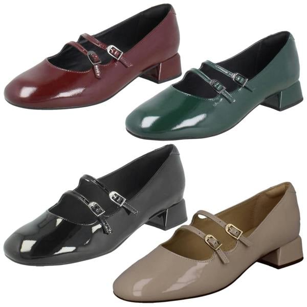 Clarks Ladies Clarks Mary Jane Buckle Fastening Smart Shoes Daiss 30 Shine