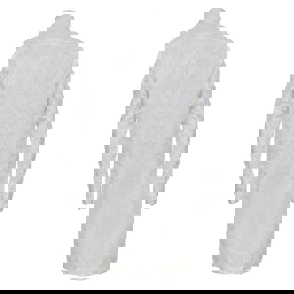 Floral Jacquard Tunic Shirt - Men's elegant tunic with intricate floral pattern and relaxed fit.