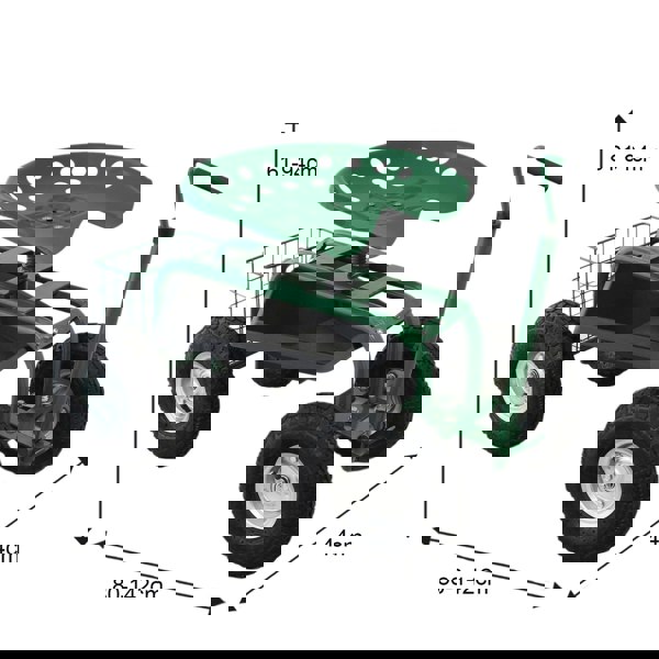 Monstershop Heavy-Duty Mobile Garden Seat