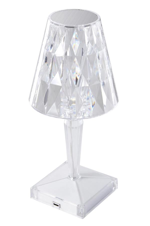 Living and Home Crystal Diamond RGB LED Table Lamp with Remote Control