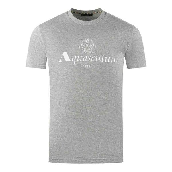 Aquascutum Mens London Aldis Logo T-Shirt - Grey - 
