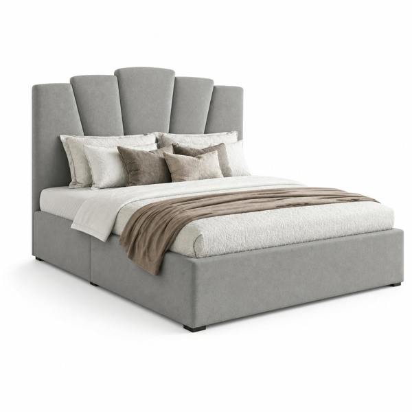 Great British Beds John Art Deco Divan Bed - Silver Plush