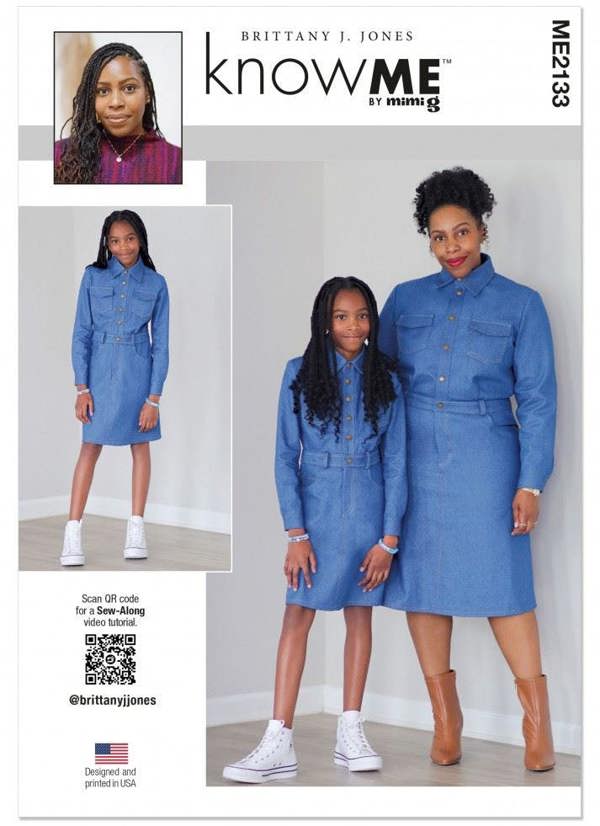 Know Me Sewing Pattern 2133, Dresses for Kids, Teenagers, K5 (7-8-10-12-14) - Intermediate