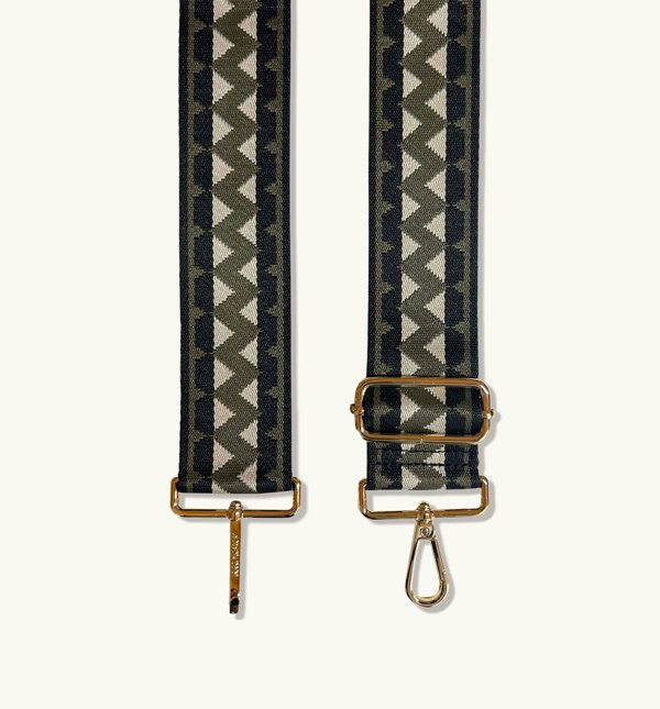 Apatchy Olive & Black Zigzag Strap