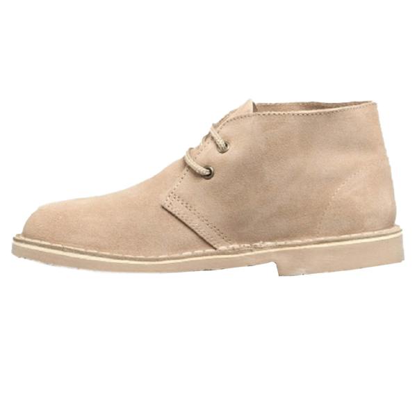 Roamers Womens/Ladies Real Suede Unlined Desert Boots - Light Taupe