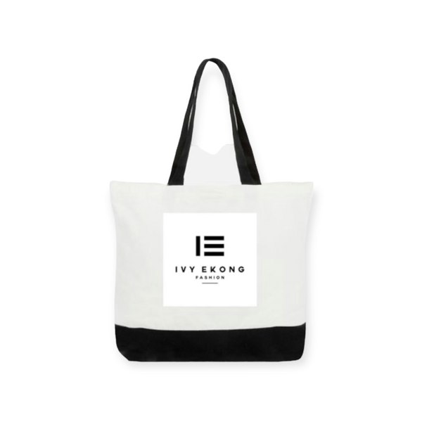 IvyEkongFashion Tote bag ONE SIZE / CREAM/BLACK IEF Classic Large  Sustainable Tote Bag