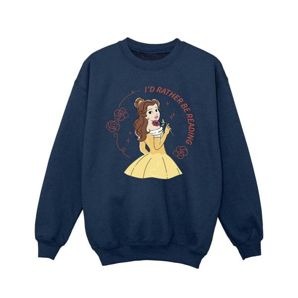 Disney Girls Beauty And The Beast I´d Rather Be Reading Sweatshirt - Navy Blue