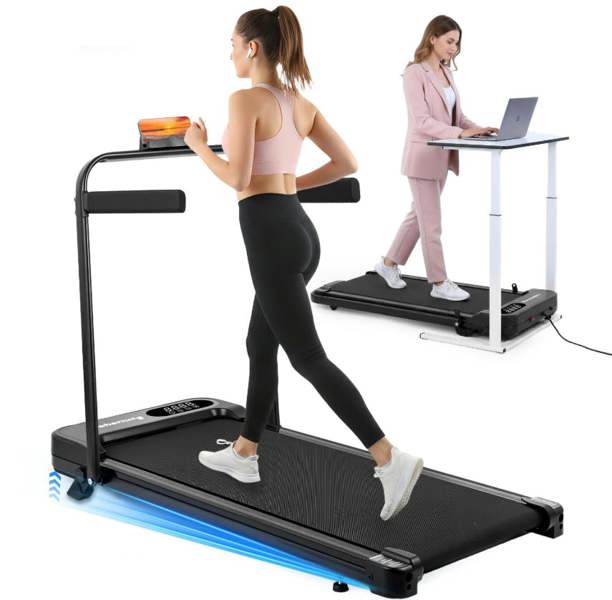 Leaper 2.5HP Foldable Handrail Treadmill with Remote & LED Display