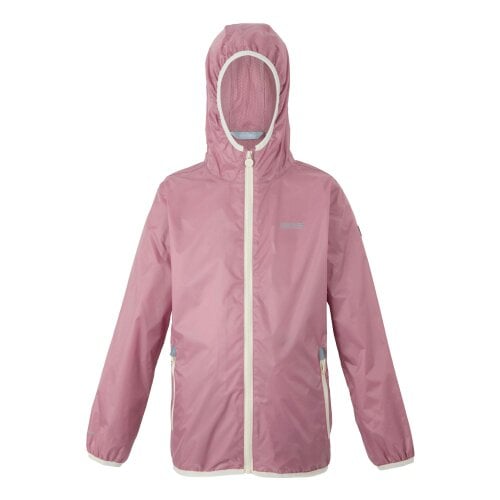 Regatta Great Outdoors Childrens/Kids Lever II Packaway Rain Jacket - Lilas/Light Vanilla - 13 Years - Lilas/Light Vanilla - 100% Polyamide