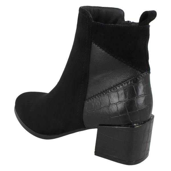 Spot On Ladies Spot On Block Heel Ankle Boots F51113