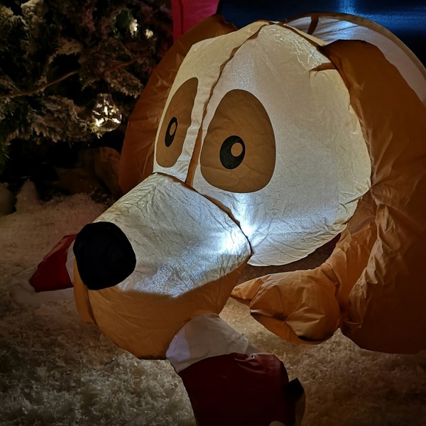 Samuel Alexander 1.2m Inflatable Light Up LED Indoor Outdoor Dog House Christmas Decoration