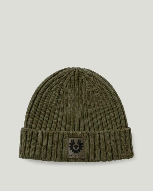 Belstaff Watch Beanie Hat - Khaki Green | CHO | Designer Unisex Hats