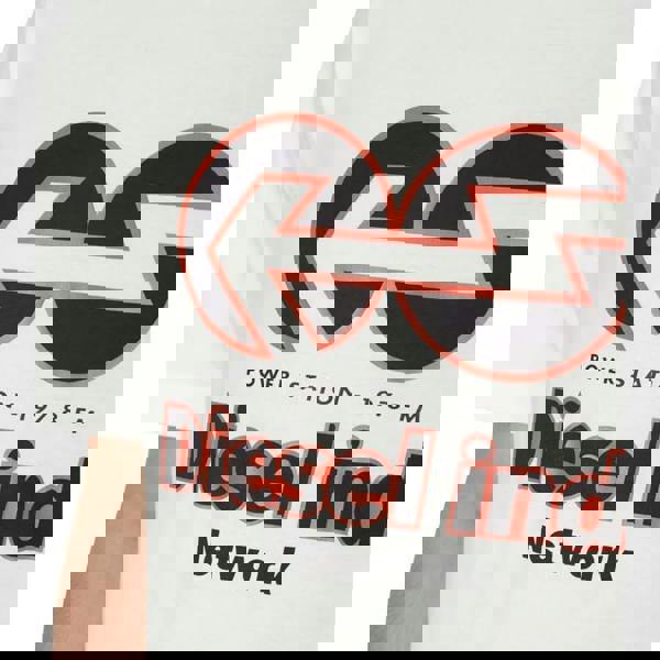 Diesel Unisex Adult Power Station Logo T-Shirt - White/Red - 