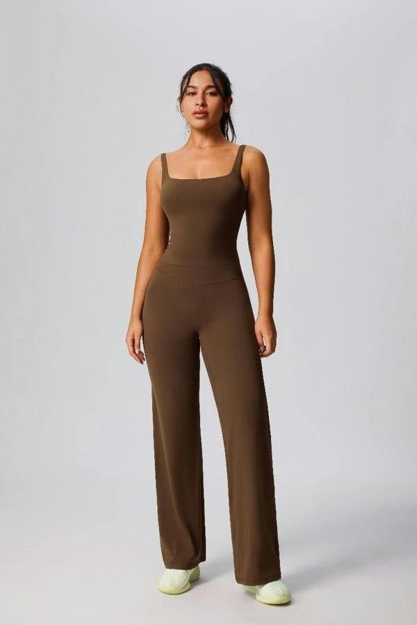 Anniou Yoga Sports Vest - Brown