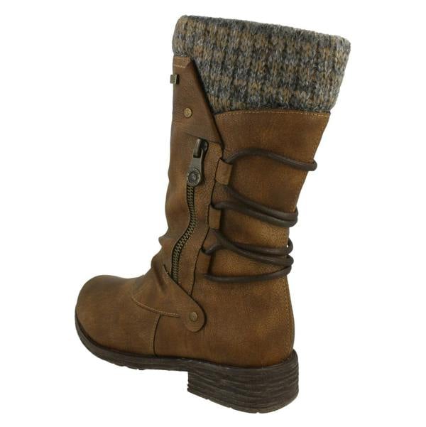Remonte Ladies Remonte Calf High Lambswool Lined Casual Boots D8070