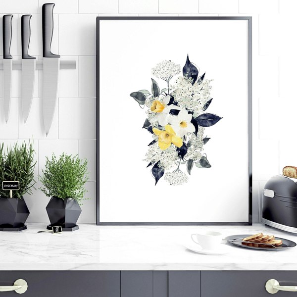 Kitchen prints for walls | set of 2 wall art prints