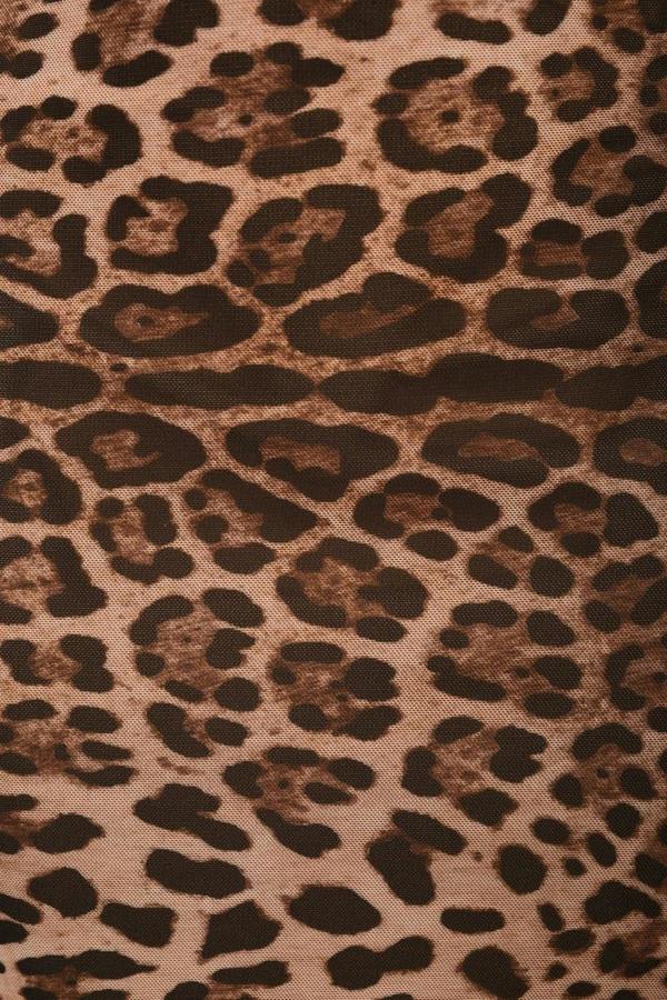 Fatima Printed Deep Cowl Neck Backless Maxi Dress - Leopard