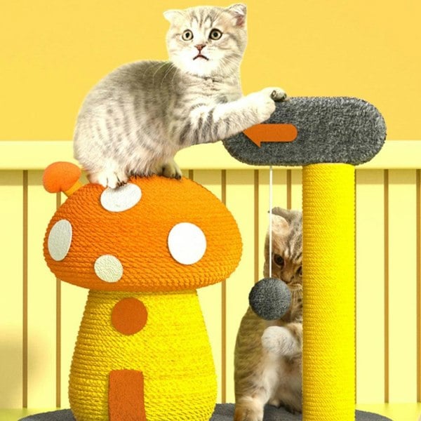 Flo's Mushroom House, Cat Toy, Hemp Rope-Weilai concept-Weilai Concept