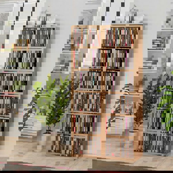 Rafaelo Mobilia 6 Tier Shelves Storage Unit Set Natural Brown