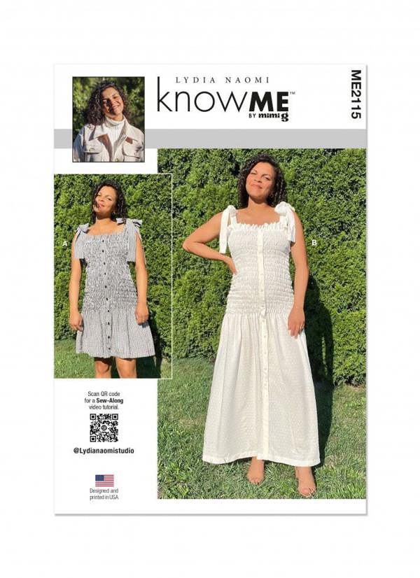 Know Me Sewing Pattern 2115, Dresses for Women, Y5 (18-20-22-24-26) - Intermediate