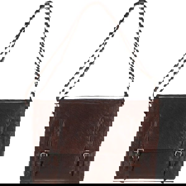 Ashwood Genuine Premium Leather Vintage Messenger Bag with Removable Padded Compartment for 15 inch Laptop & Multiple Organiser Compartments, F-85