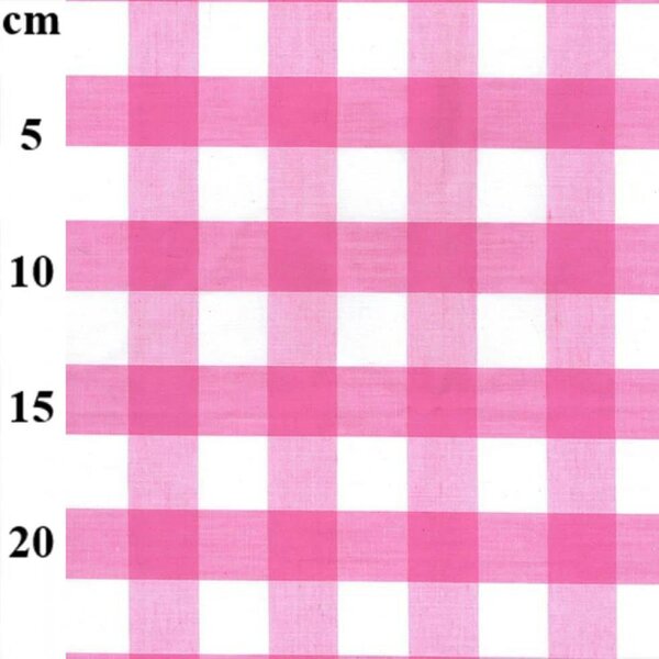Minerva Core Range Premium 1 inch Check Gingham Dressmaking Fabric per metre, 112.5cm / 44" Wide - Pink