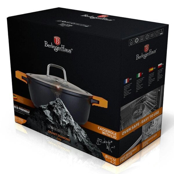 Berlinger Haus 28 cm Casserole Berlinger Haus BH1096N Granite Diamond Line