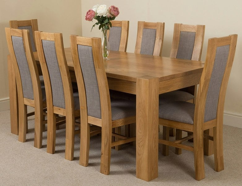 That's Furniture Kuba Large Oak Dining Table with Stanford Oak Chairs