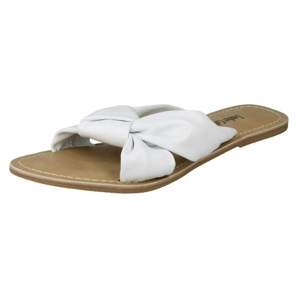 Leather Collection Ladies Leather Collection Knot Vamp Mule Sandals