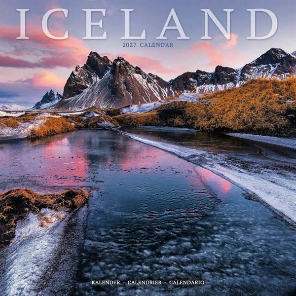 Europe Iceland Calendar 2027, Wall Calendars, Month To View, Travel, Gift