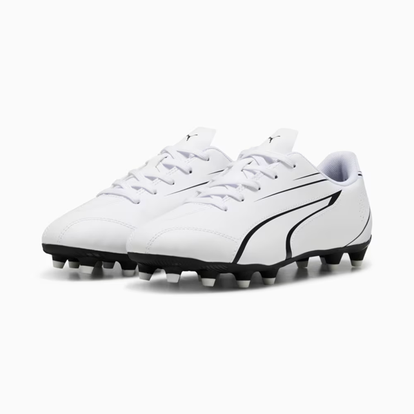 Puma Childrens/Kids Vitoria Football Boots - White/Black