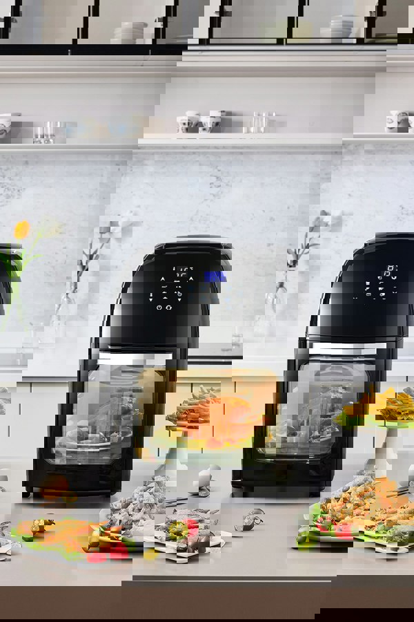 Living and Home Large Capacity 12L Air Fryer Oven 2-Tier Roaster with Rotating Rotisserie Basket