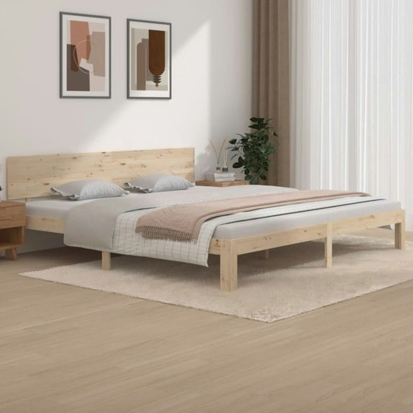 Berkfield Bed Frame Solid Wood Pine 200x200 cm