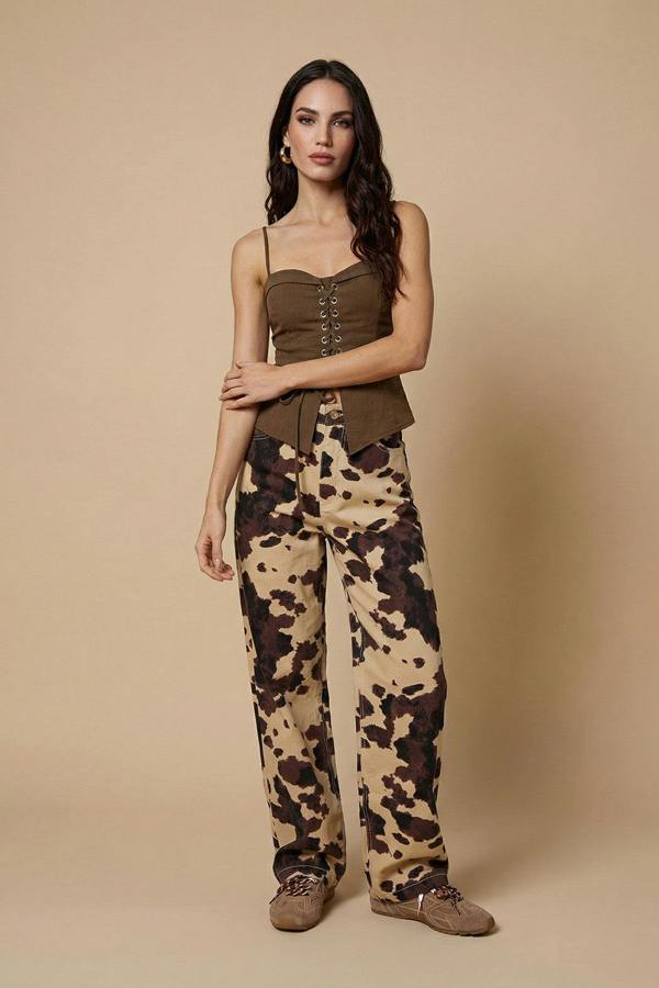 Urban Bliss Cow Print Jeans