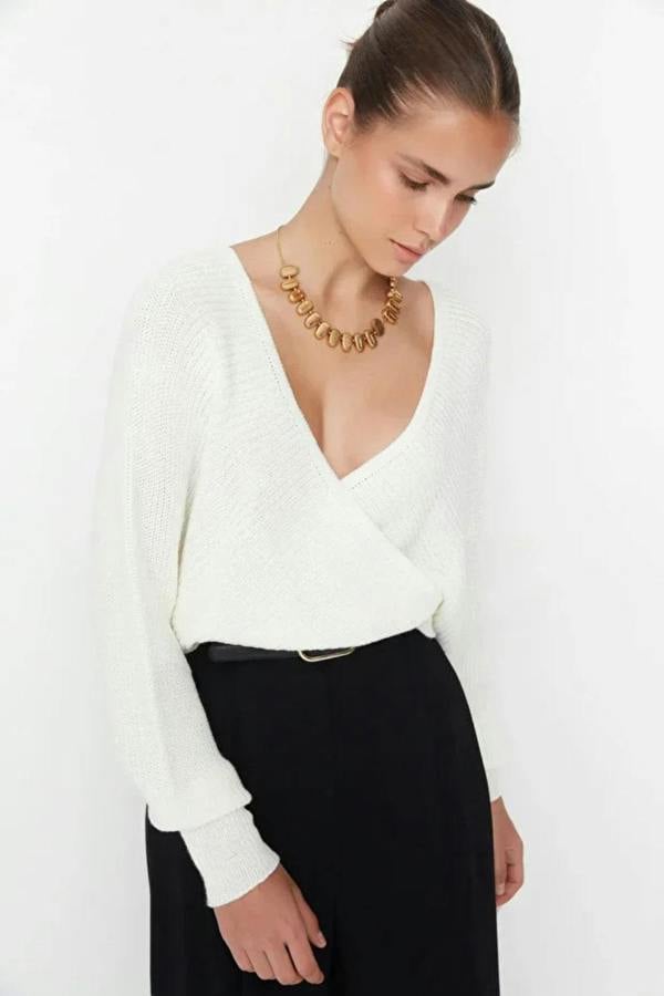 Hoxton Gal Wrap Knit Sweater