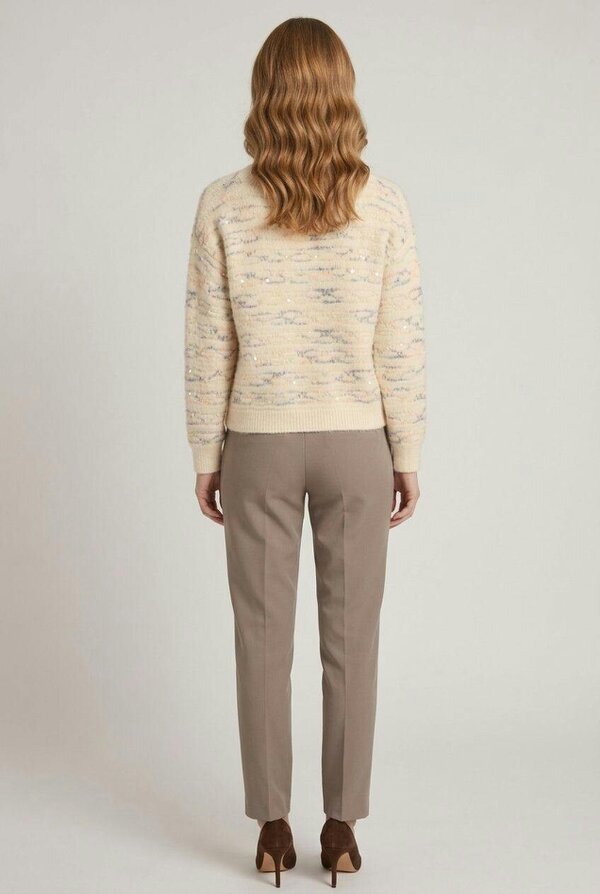 Izabel London Printed Textured Drop Shoulder Cardigan