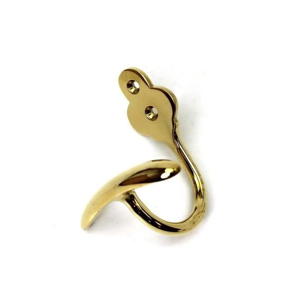 Polished Brass Bowler Top Hat Coat Hook